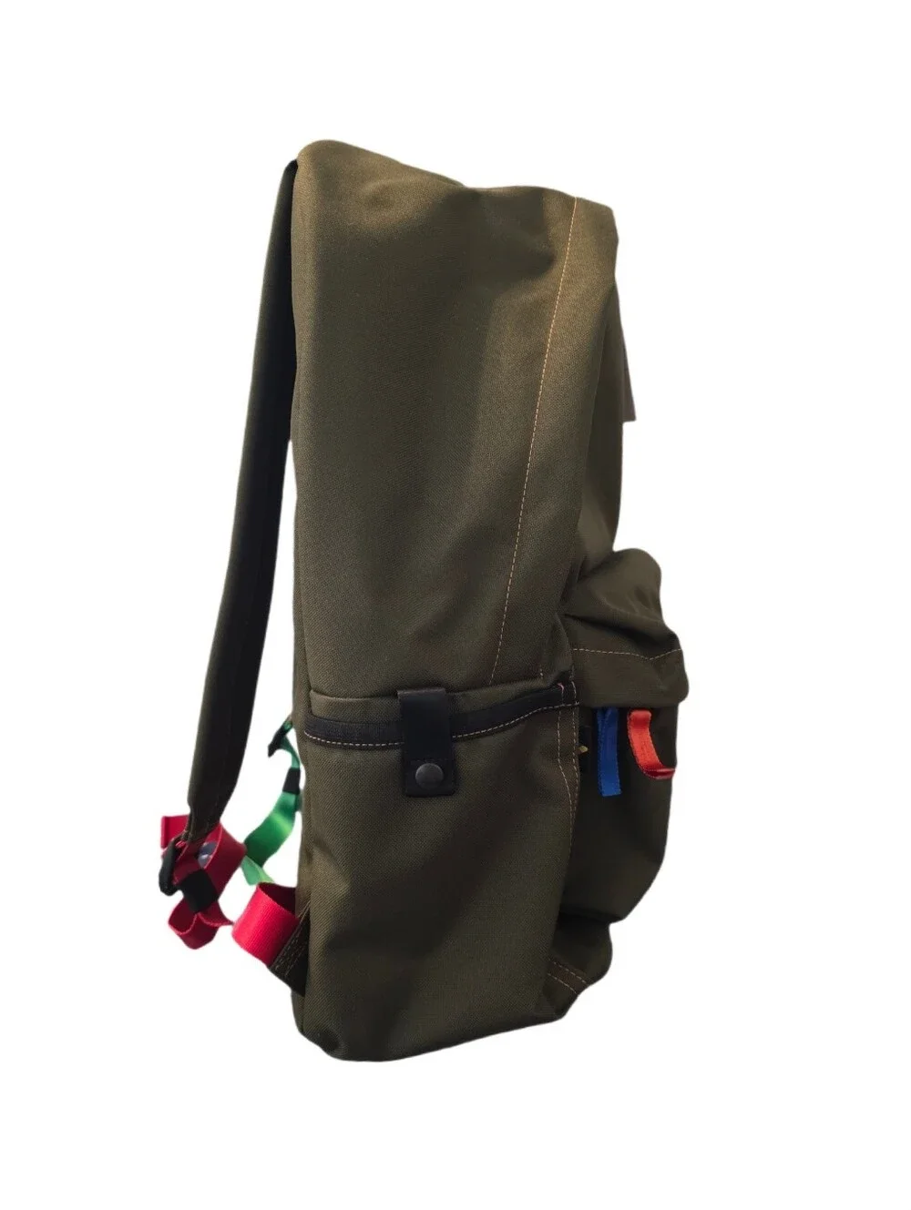 Google Play Beams Design Olive Green Backpack with Mini Google Play Pouch - NWT